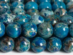 Kamień naturalny głęboki błękit osad morski imperialny Jasper GradeAAA luźne koraliki o okrągłym kształcie opcje 4/6/8/10mm do wyrobu biżuterii