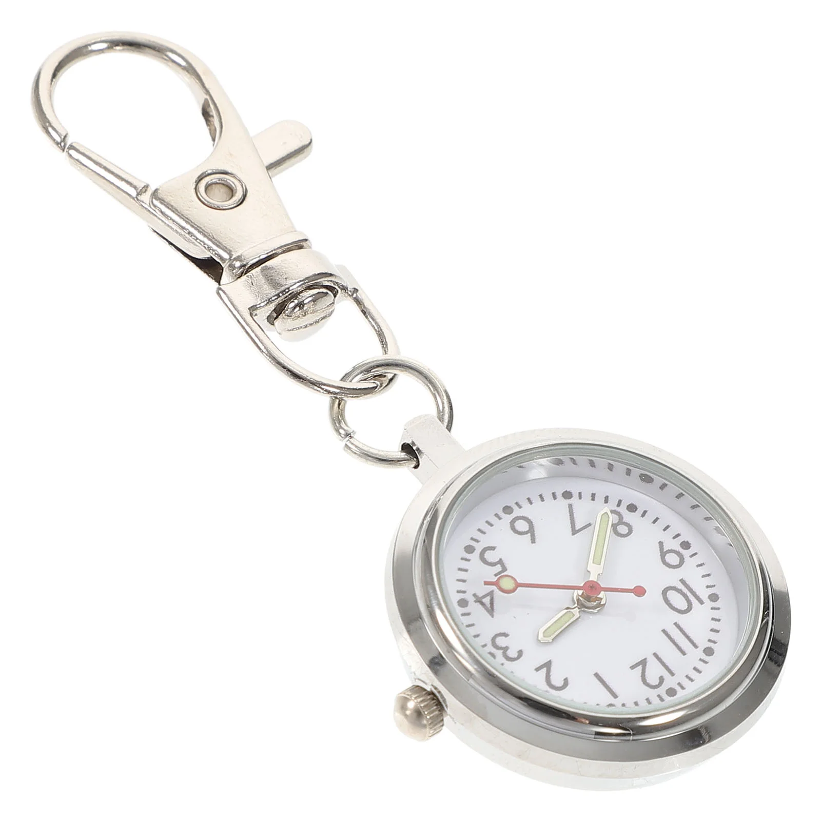 

Large Dial Pocket Watches Keychain Alloy Clip On Hanging Watch for Students Exam School Lightweight Portable Gift