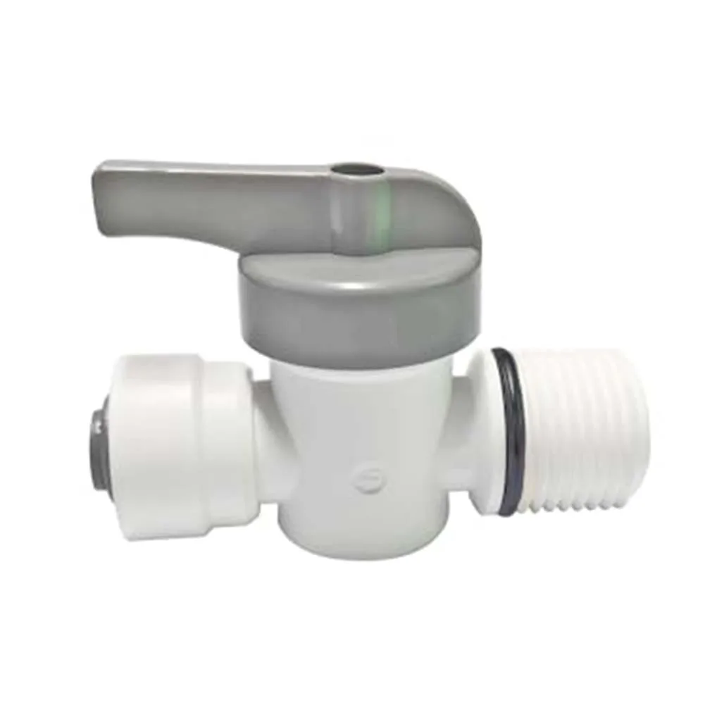 Reliable Quick Connector Ball Valve for Refrigerators Easy Installation 1/2 Male to 1/4 Quick Connect Fittings