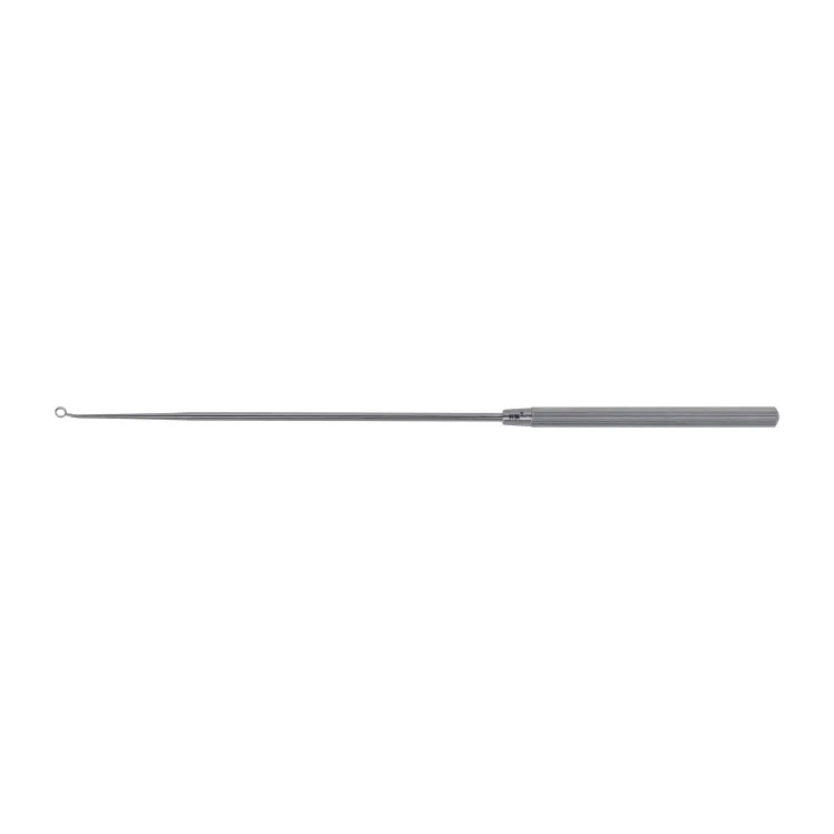 3 * 150Mm Manual Lateral Curved Blunt Nose Scraping Spoon (with Inner Hole) ENT Surgical Instrument Keqiang B1047