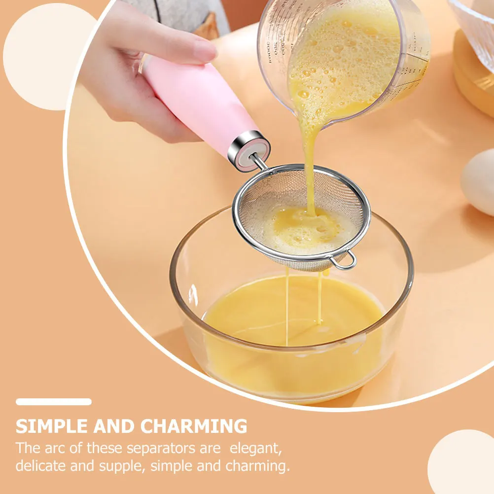 

1Set Egg White Separator Stainless Steel Vertical Kitchen Egg Sieve Filter Strainer Whisk Pink Yolk Divider Yolk Dividers