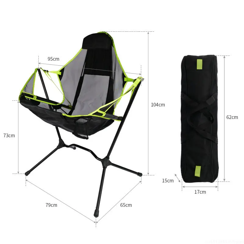 Camping rocking chair two-in-one park swing beach chair family hammock folding chair outdoor beach chair beach chair new