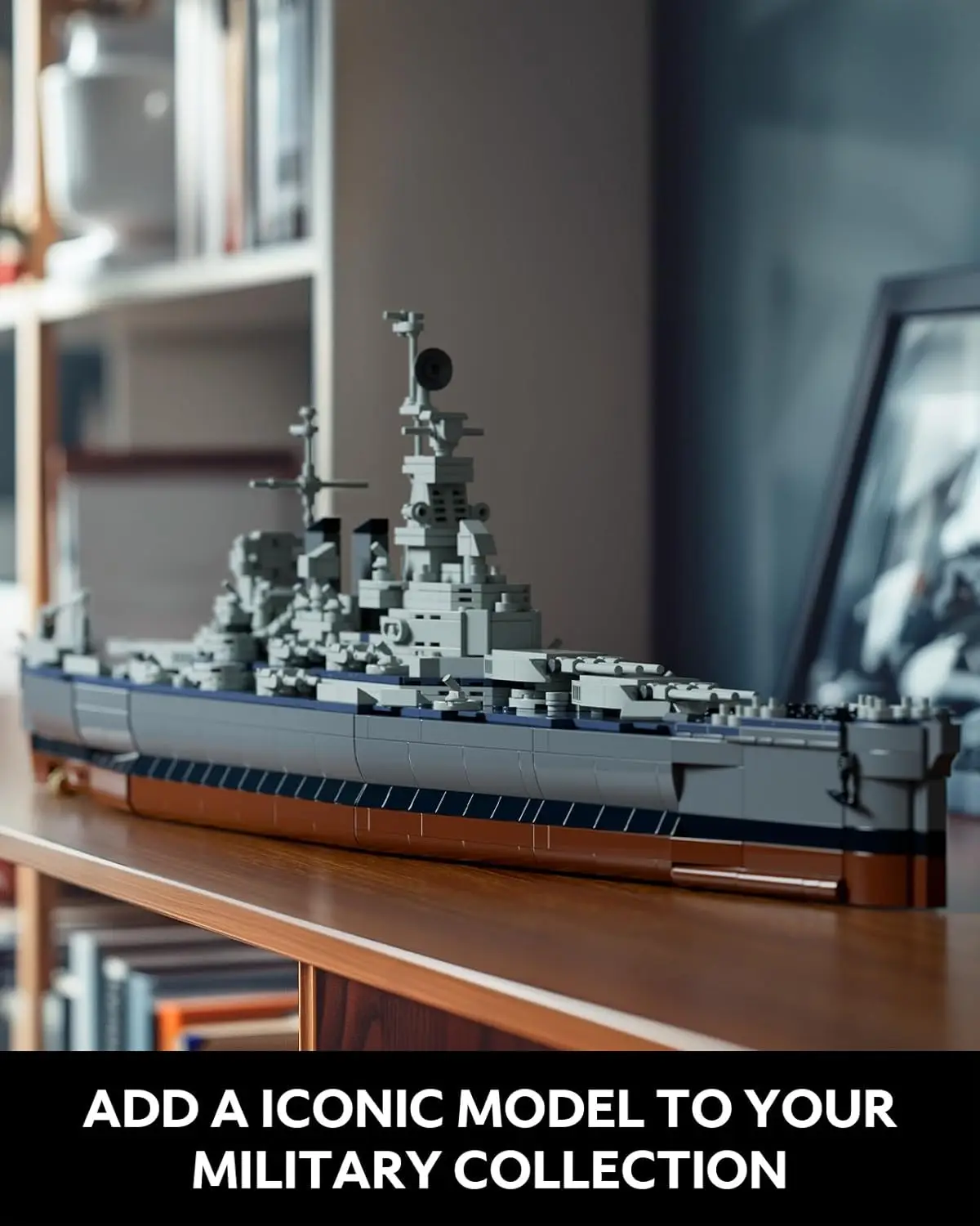 

North Battleship, Military Building Set for Adults, Collectible Army Model to Build and Display, Gift Ideal (1701 PCS, NF10280)