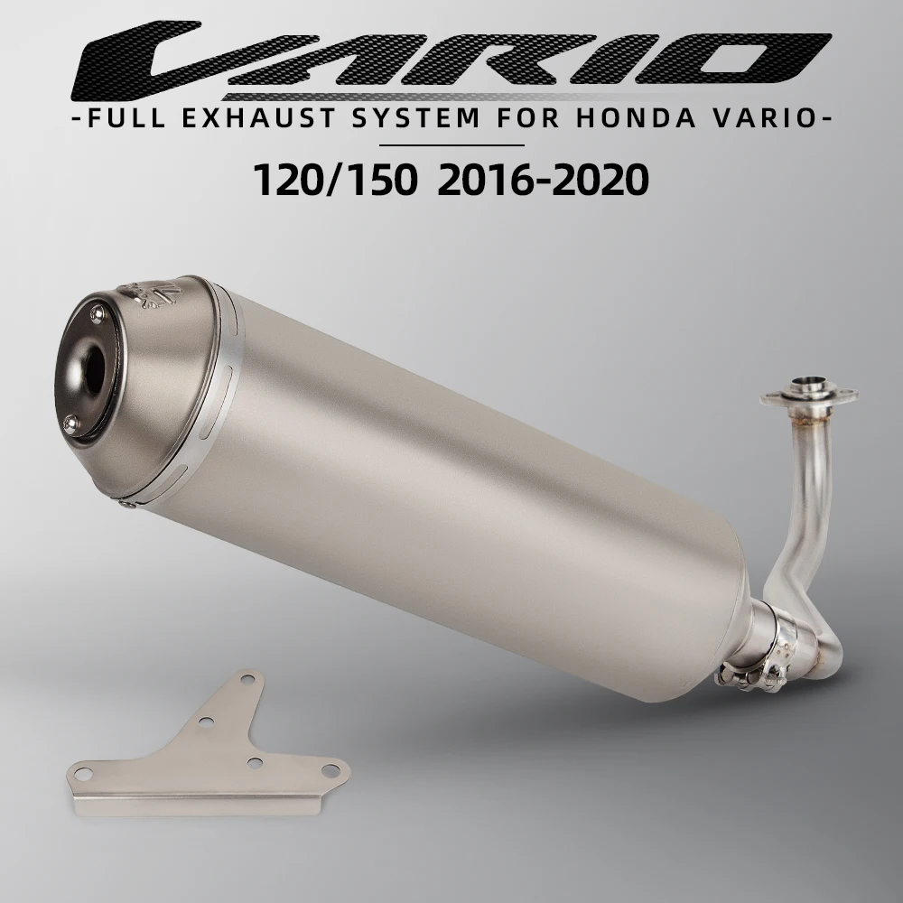 

Motorcycle Full Exhaust System Front Link Pipe Muffler For Honda vario150 vario125 click125 click150 v1 v2 2016-2020