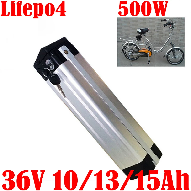 

36V 15AH Silver Fish Lithium eBike Batteries Akku 500W 36V 10AH 13AH 15AH Lifepo4 Li ion Electric Bike Bicycle Battery Pack