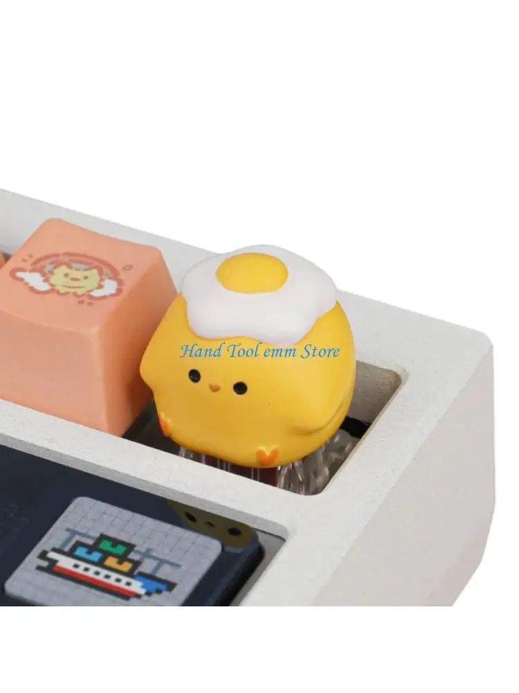

H37F Fried Eggs On Chick Head Keycap Adds Fun To Typing for Mechanical Keyboards