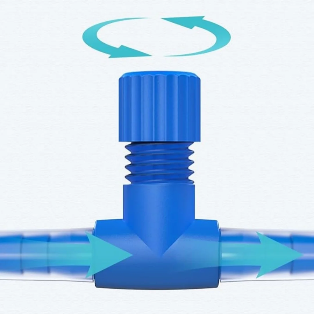 10pcs 4mm Aquarium Oxygen Pump Air Control Valves Plastic T Shaped Single Way Air Flow Regulator Portable Fish Tank Accessories
