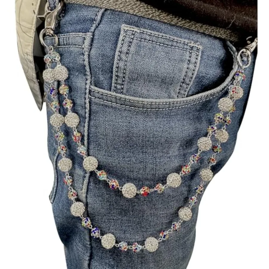 Jeans Pants Fashion Men - Sparkly Ceramic Beads Waist Chain Bohemian