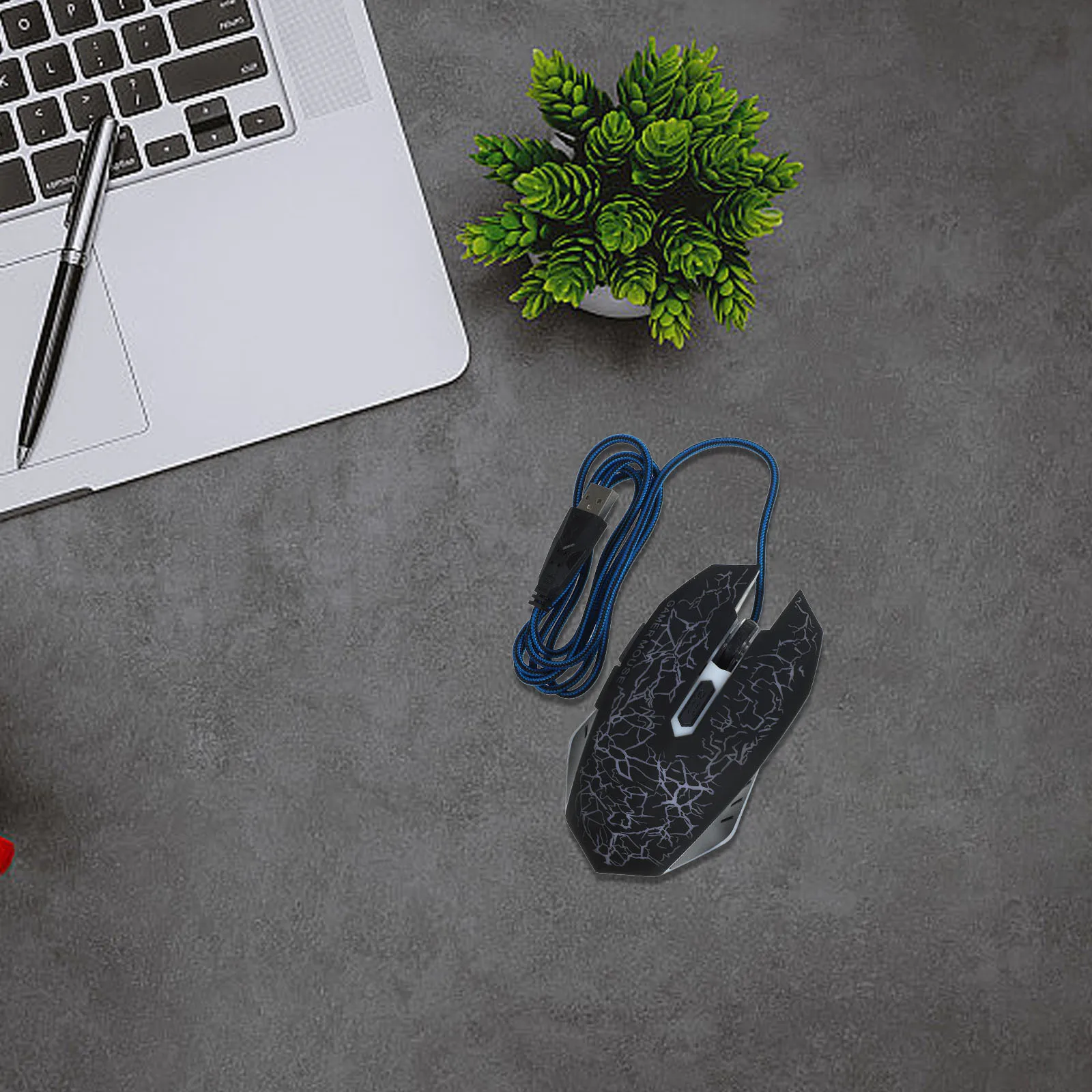 

Mouse 6 Button Optical USB Mouse for Pc Laptop Desktop Ergonomic Design Anti-Skid Roller Plug and Play