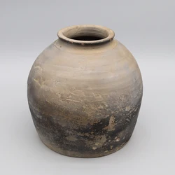 Old Grey Pot, Flower Vase, Garden Decoration