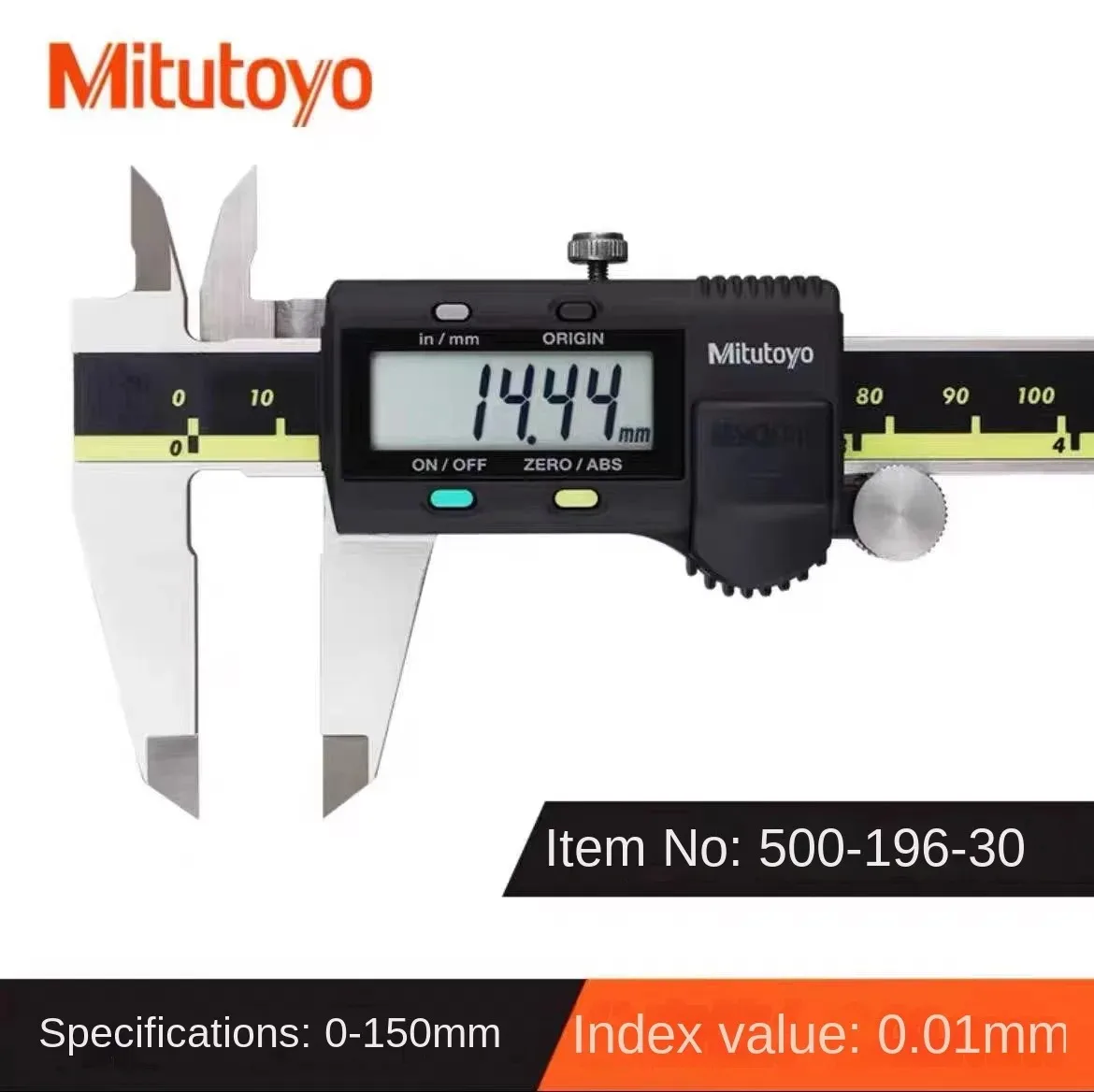 Mitutoyo 500-196-30 LCD Digital Caliper 0.01mm Precision Measurement Tool 150mm Range For Workshop And Precision Measurement