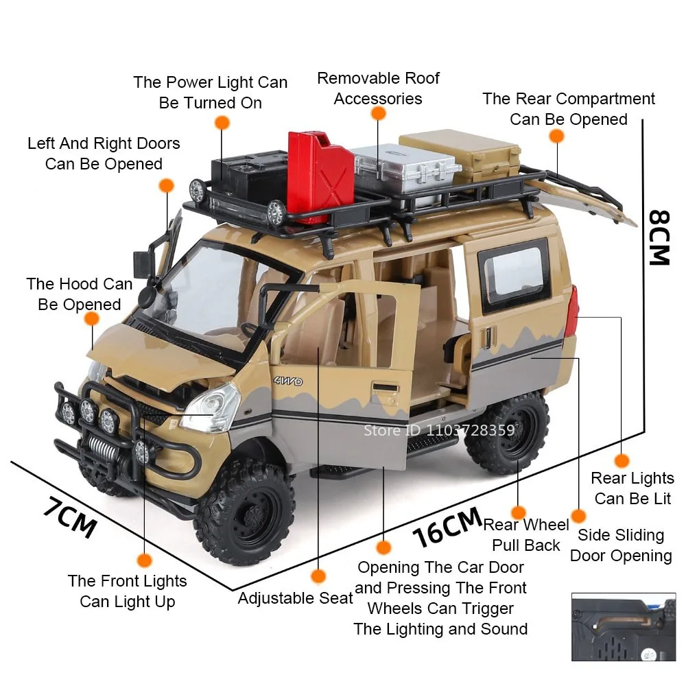 مقياس 1:24 WULING RONGGUANG YANGWANG U8 لعبة مجسمة على الطرق الوعرة سيارات سبيكة دييكاست ضوء الصوت التراجع الأبواب مفتوحة للأولاد هدايا