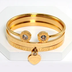 Fashionable Stainless Steel Bracelet for Women, Roman Love Style, Retro Bracelet, Suitable for Daily Wear