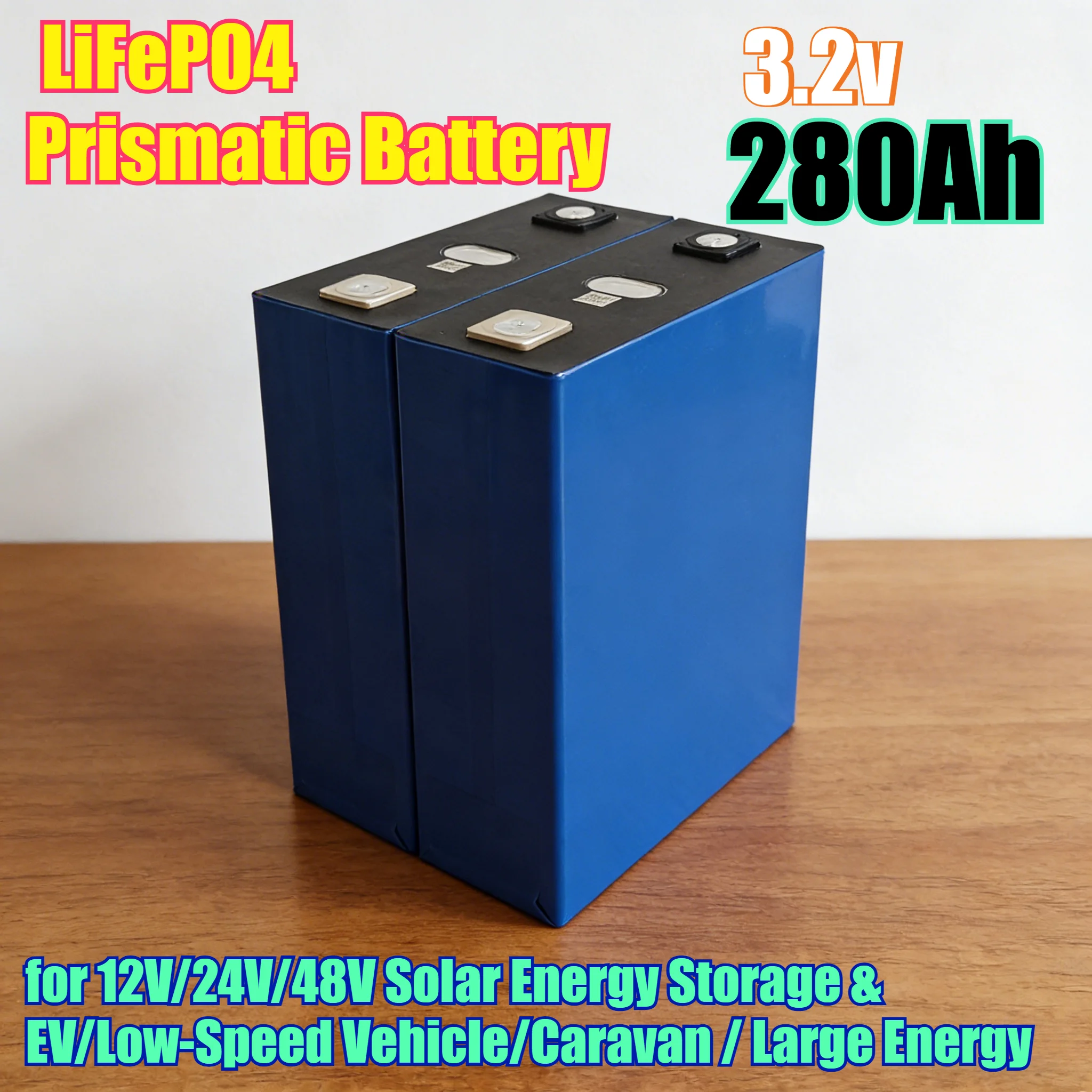 

3,2 В 280 Ач LiFePO4 призматический аккумулятор для хранения солнечной энергии 12 В/24 В/48 В и электромобилей/низкоскоростного автомобиля/каравана/большой энергии