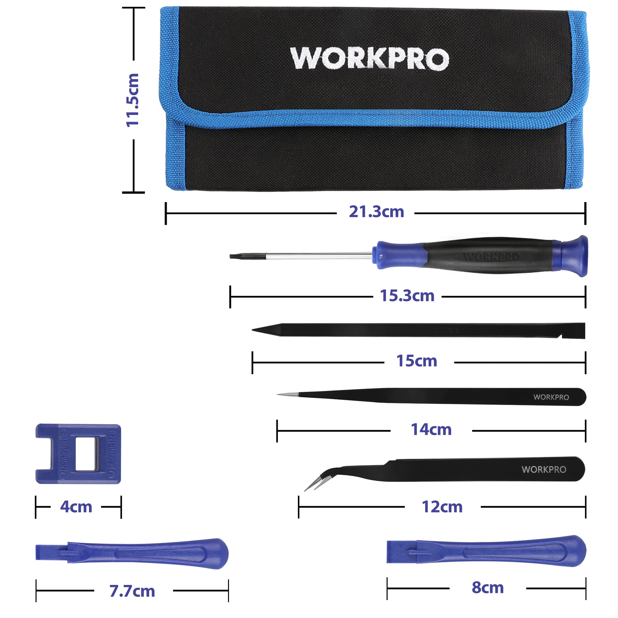 WORKPRO 12pcs Precision Screwdriver Kit Torx Cross Screw Driver multifunctional Maintenance Tools Mobile Phone Repairing Tools