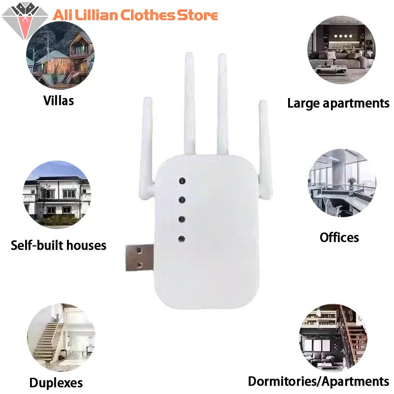 2026 Hot Sale 1PC WiFi Signal Extender Amplifier WiFi Router Long Range Signal Booster Router 300Mbps Wireless Repeater 2.4G