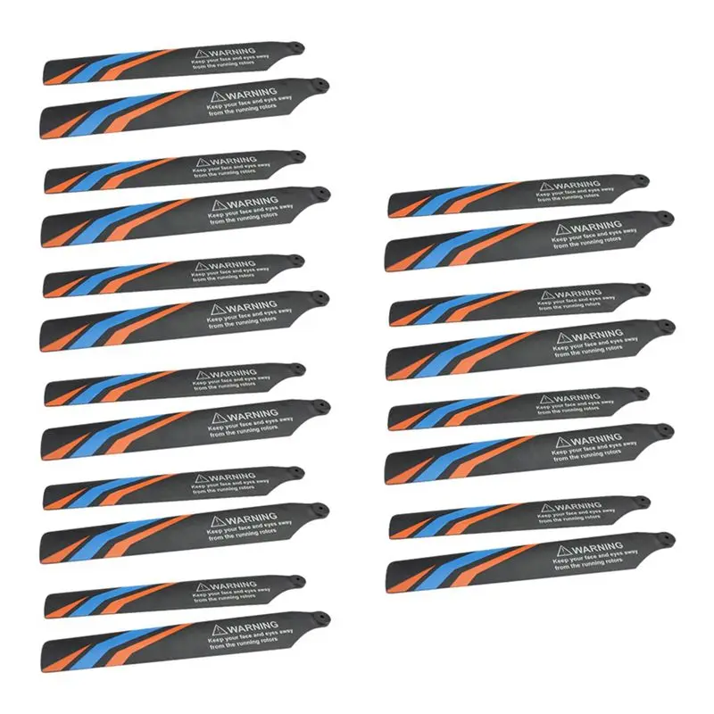 A33T-20Pcs Main Blade Propellers For Wltoys XK K127 RC Helicopter Airplane Drone Spare Upgrade Parts Accessories