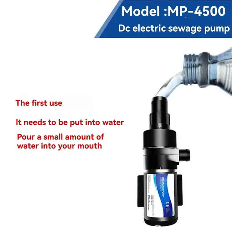 Highly Recommended MP-4500 Self Priming Sewage Pump For RV Marine Boat Yacht Waste Pump Toilet Kitchen Sewage And Garbage Pump 1