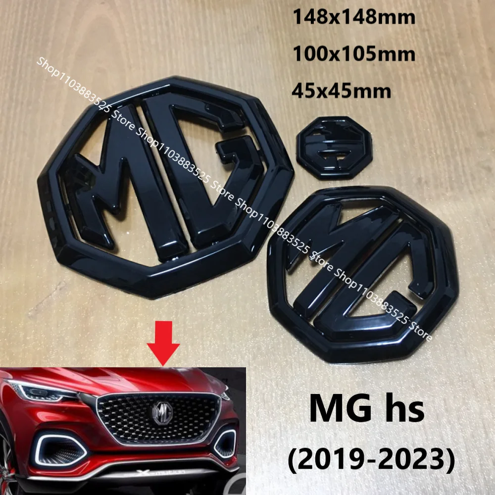 

3PCS for MG HS 2019-2023 Center Front Grille Emblem Rear Trunk Badge Shell Sticker Steering Wheel Sticker Shell Accessories