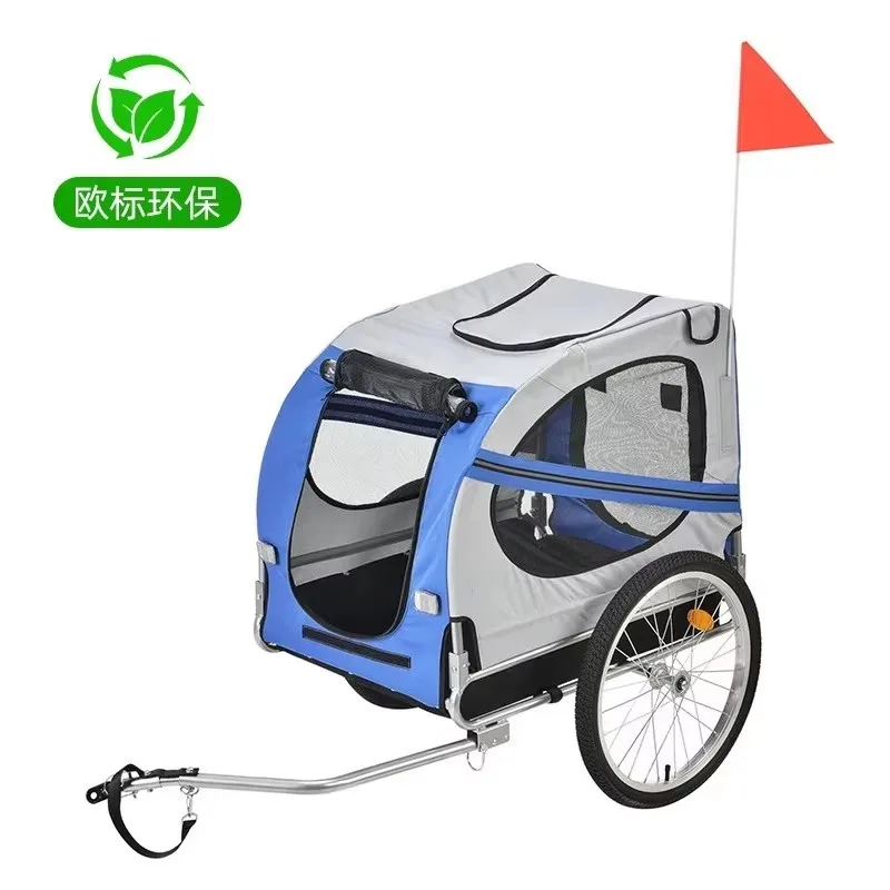 Outdoor Cycling Pet Carrier: Bike Trailer & Stroller 2-in-1, Breathable, Universal for Dogs and Cats.