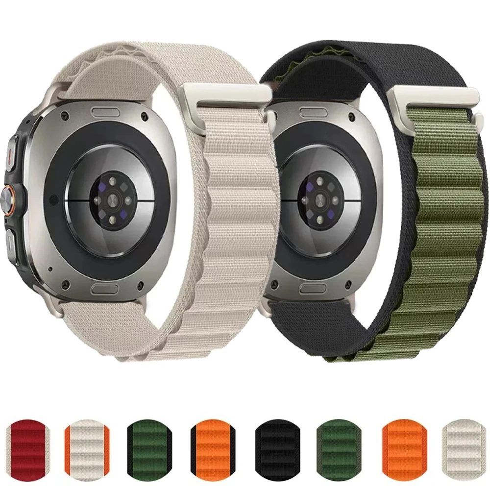 Alpine Loop Nylon-Armband für Samsung Galaxy Watch 9/8 44mm 40mm Atmungsaktives Armband für Galaxy Watch 8 Classic 46mm/Ultra 2 47mm