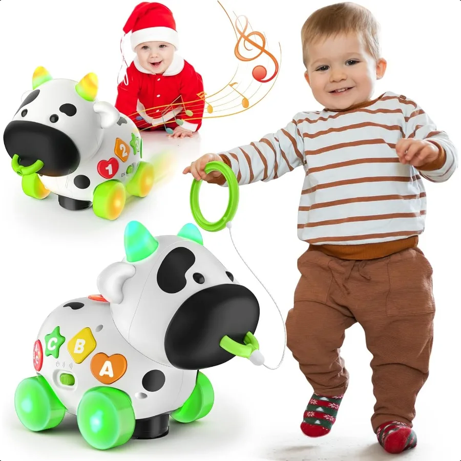 

Musical Cow Toys for 1+ Year Old Boy Girl Bilingual Baby Toy 61218 Month 1 Year Old Boy Toys 1 Year Old Girl Gift Learning Todd