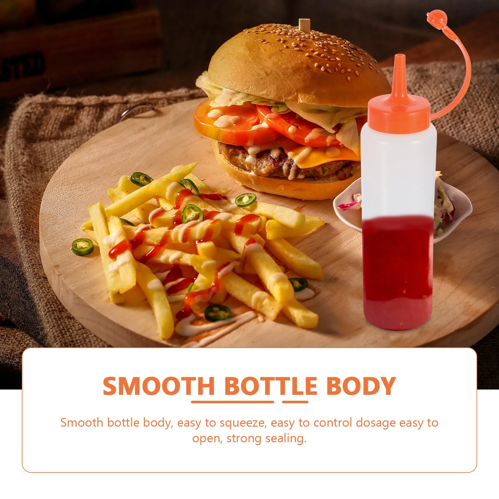 2 Botellas de Plástico Premium para Salsas con Tapas Antiderrames para Ketchup, Mostaza, Aceite de Oliva, Aderezo para Ensaladas, Barbacoa, Camping y Cocina