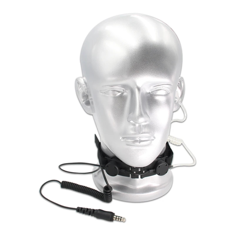 7.1mm U174 Z Tactical Adjustable Throat Mic Headphone Tactical Headset for Portable Radio BaoFeng UV-5R UV5X UV82 Peltor U94 PTT