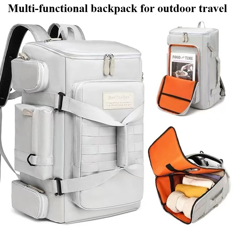 Large Capacity Fitness Bag, Travel Backpack, Dry Wet Separation Shoulder Bag, Outdoor Sports, Fishing, Yoga Training Bag