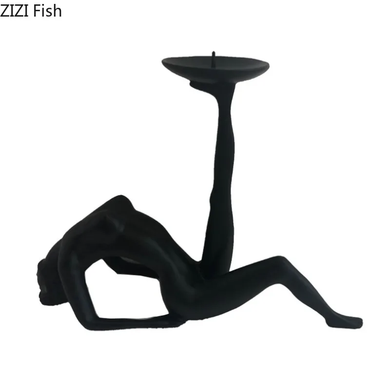 

Resin Character Ornaments Girl Sculpture Candlestick Stand Candle Holder Candlestick Holder Candle Rack Decoration Candles Stand