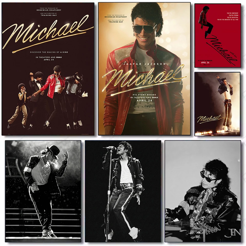 Póster de Fotografía de Michael Jackson Estilo Biografía Cinematográfica 2026, Lienzo Decorativo para Pared, Cuadros, Decoración del Hogar, Regalo