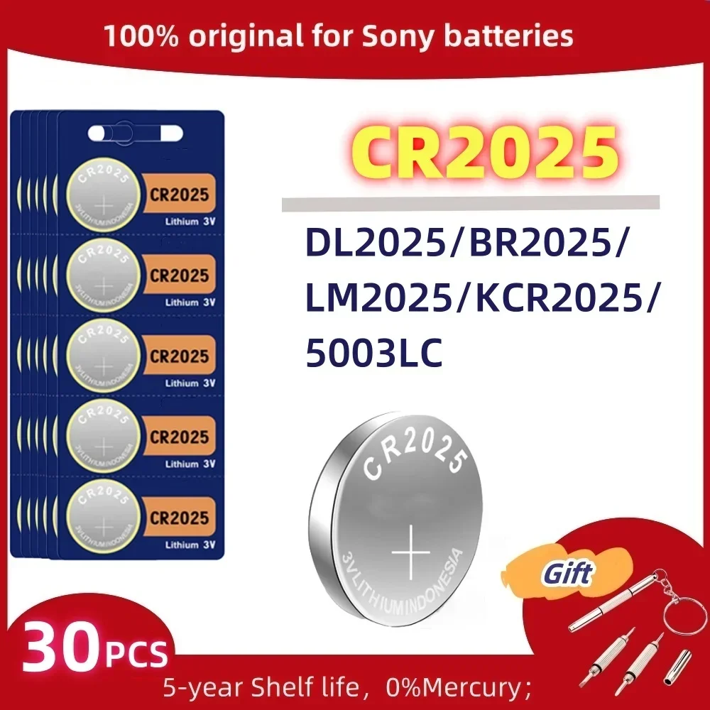 Original For Sony CR2032 Lithium Battery CR2025 CR2016 CR1632 Watch Toy Calculator Car Key Remote Control Button Coin Cells