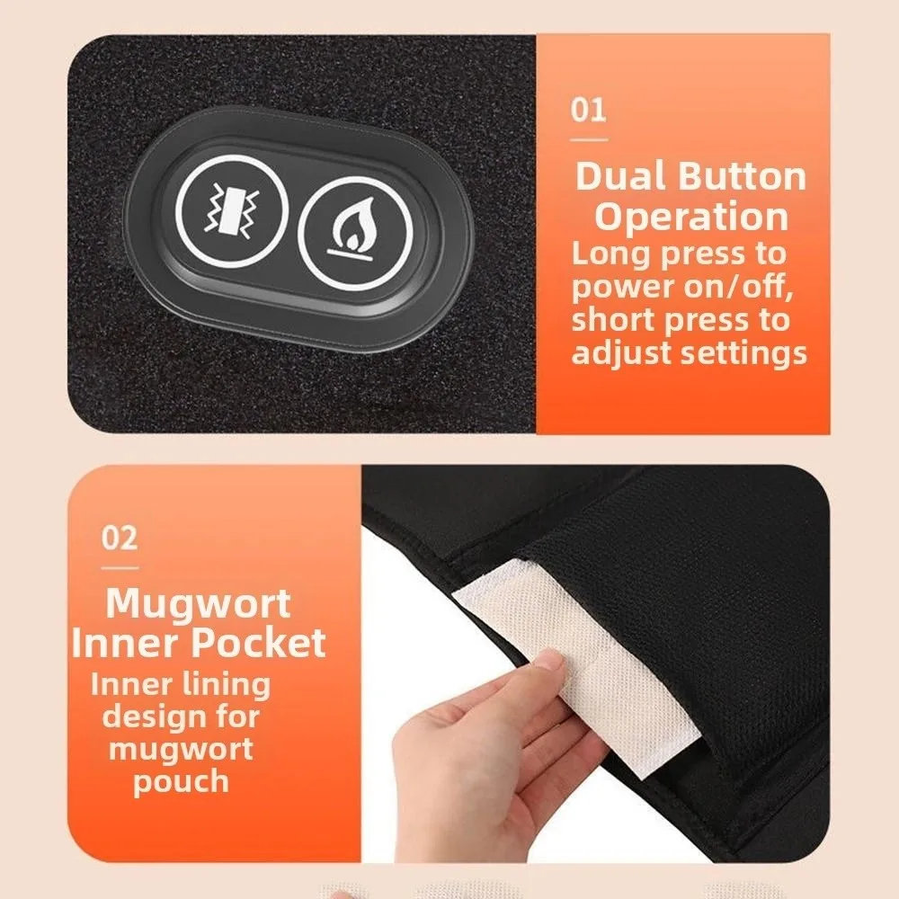 3 في 1 لفافة الركبة الساخنة 3 مستويات حرارية 6 اهتزازات قابلة للتعديل دعامة الركبة ساخنة أشرطة قابلة للتعديل استعادة العضلات #1