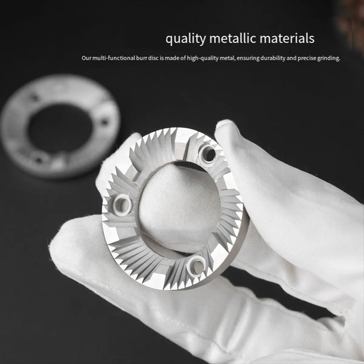 AT16 Pack of 2 Grinder Burrs Grinder Disc Grinder Accessories 40MM Cutter Disc Metal Texture for Bean
