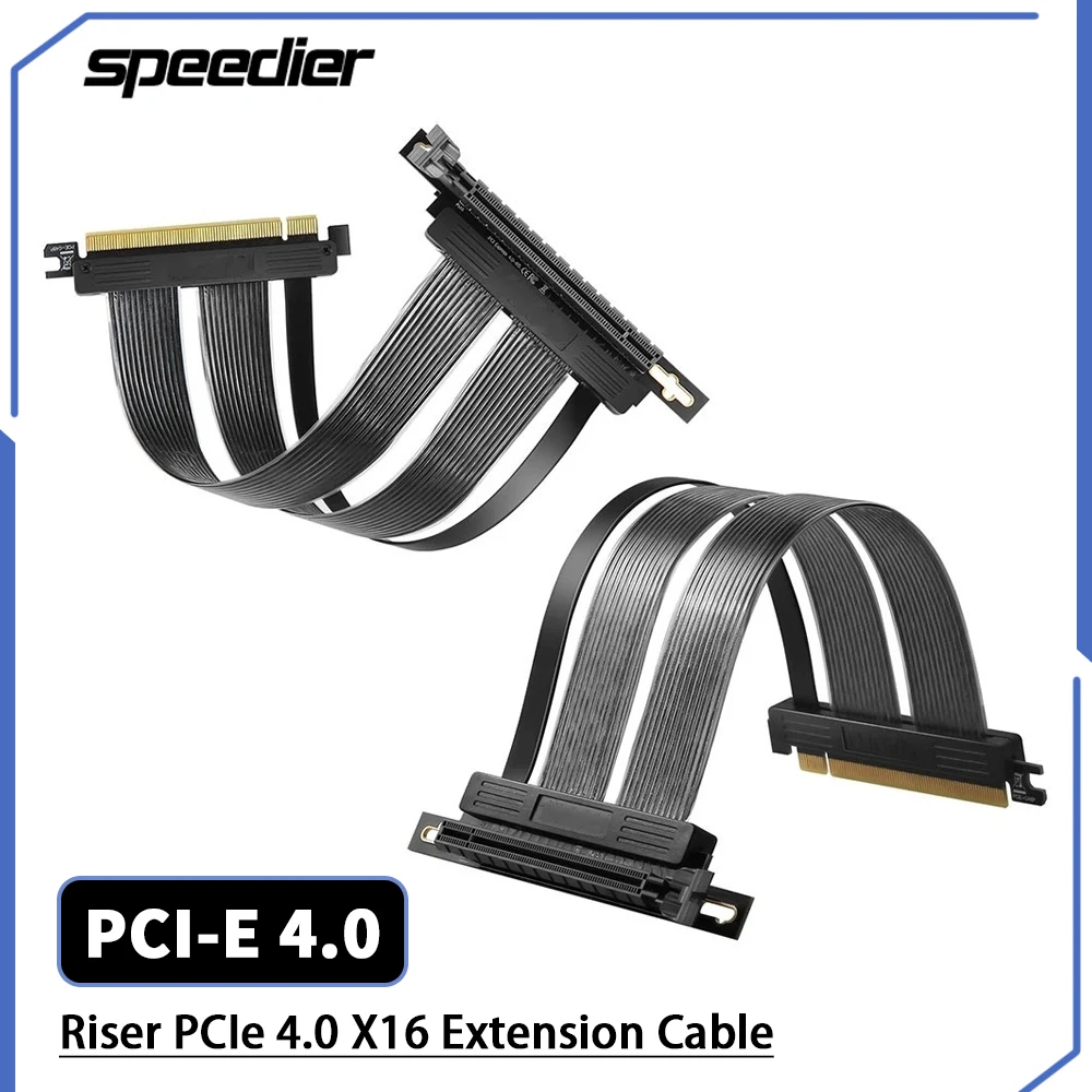 

Riser PCIe4.0 X16 Riser Cable (RTX3090 RX6900XT X570 B550 Test) Extreme Vertical Mount Gaming Full Speed Gen4 Extension Cable