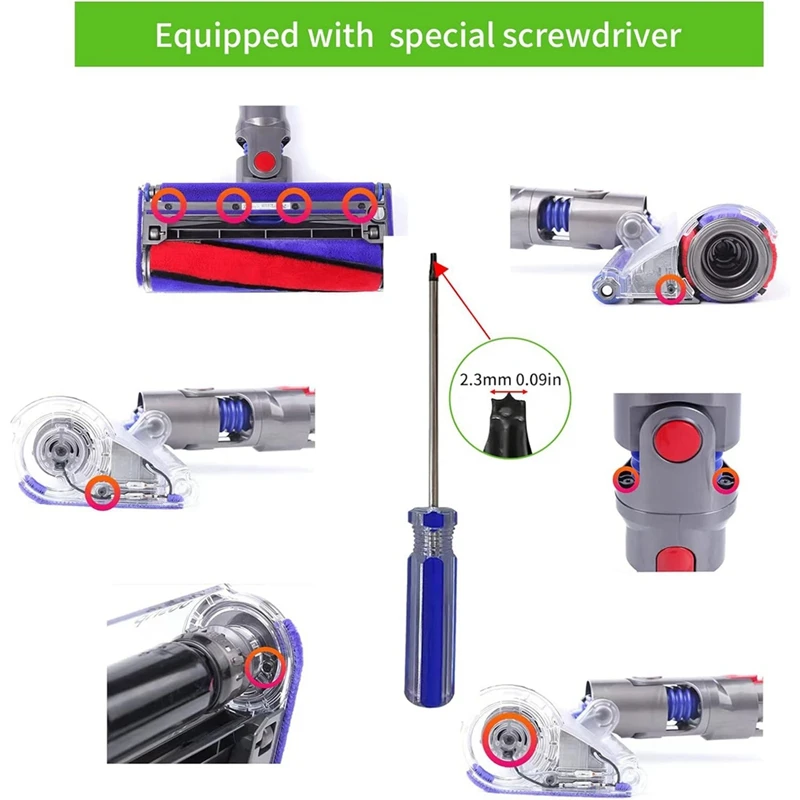 掃除機用ボタン付きトリガースイッチ,赤いアクセサリーキット,dyson v10,v11,sv12,sv14