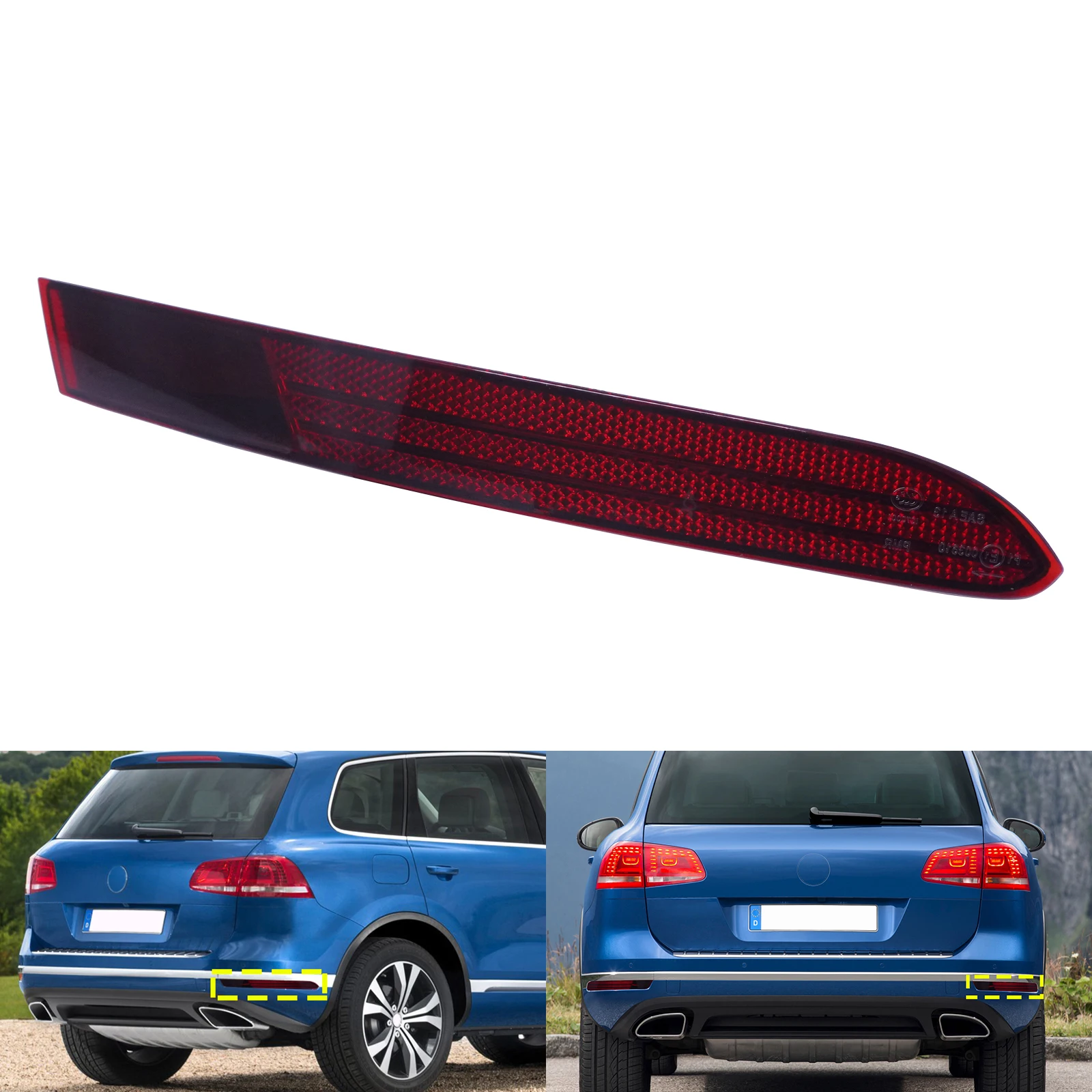 

For VW Touareg 7P 2015-2018 Right Side Rear Bumper Reflector No Light 7P6945702K