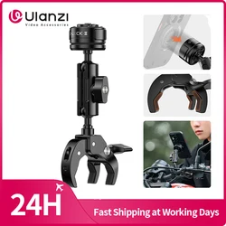 Ulanzi O-LOCK II Motorcycle Handlebar Clamp Mount Quick Release Phone Holder for iPhone 15 Pro Pro Max for Cycling