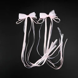 Molans-Bow Tie Hairpins para meninas, fita longa, garra de cabelo bonito, clipe elegante, novos acessórios de cabelo