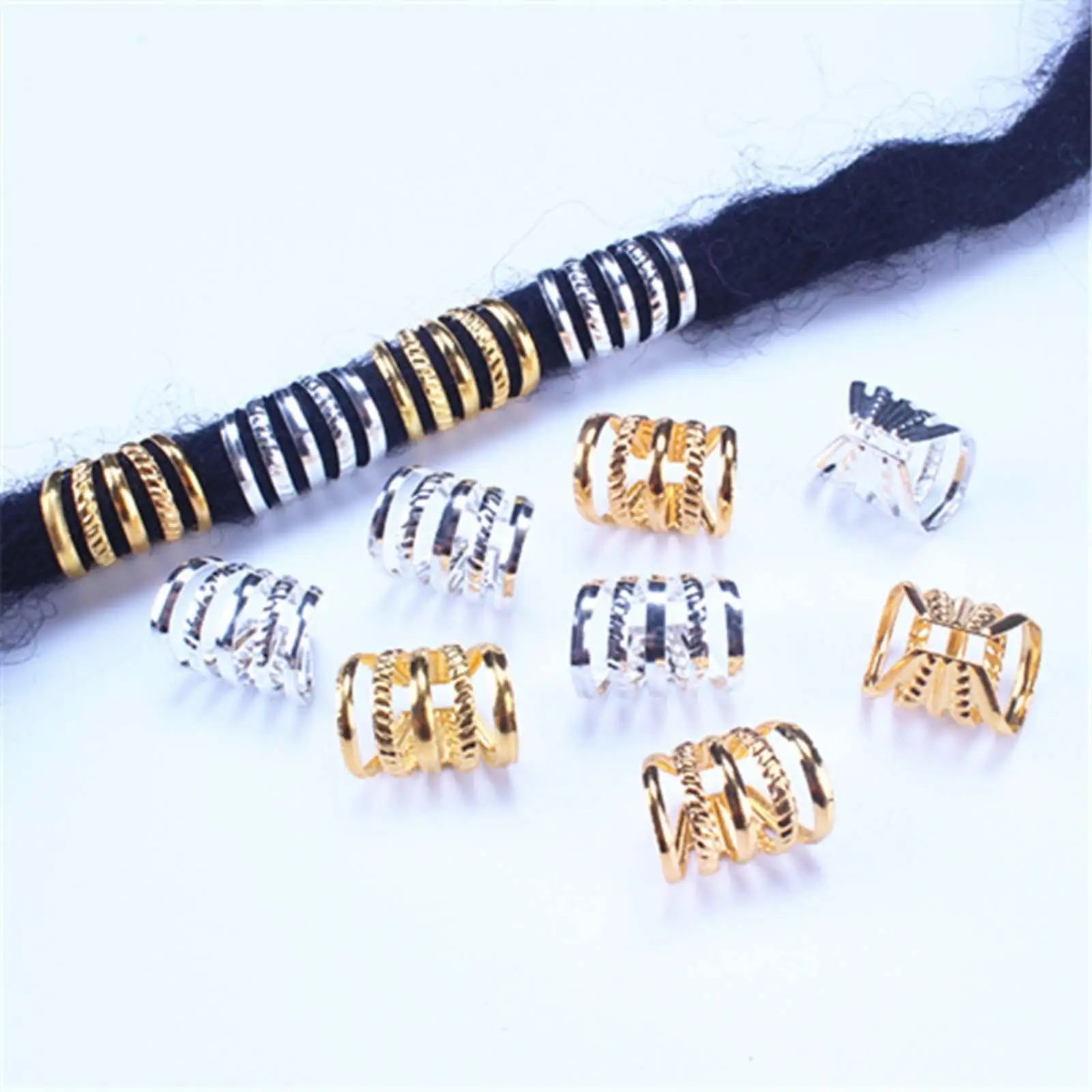 

Braiding Hair Rings Adjustable Metal Dreadlock Beads Hair Jewelry Hair Decorations for Women Girls Photo Shoot