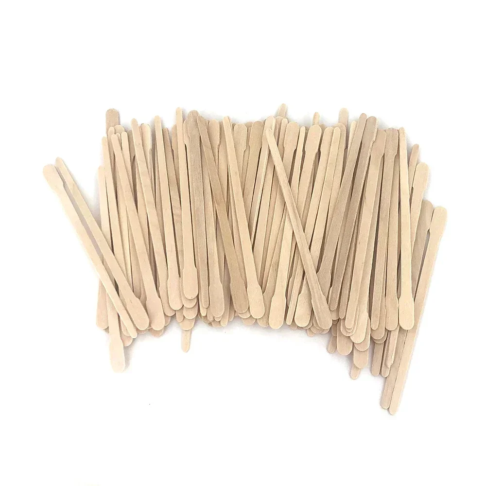 200/100PCS Wooden Wax Sticks, Hair Removal Spatula for Face Body Eyebrow, Smooth Depressor Beauty Applicator