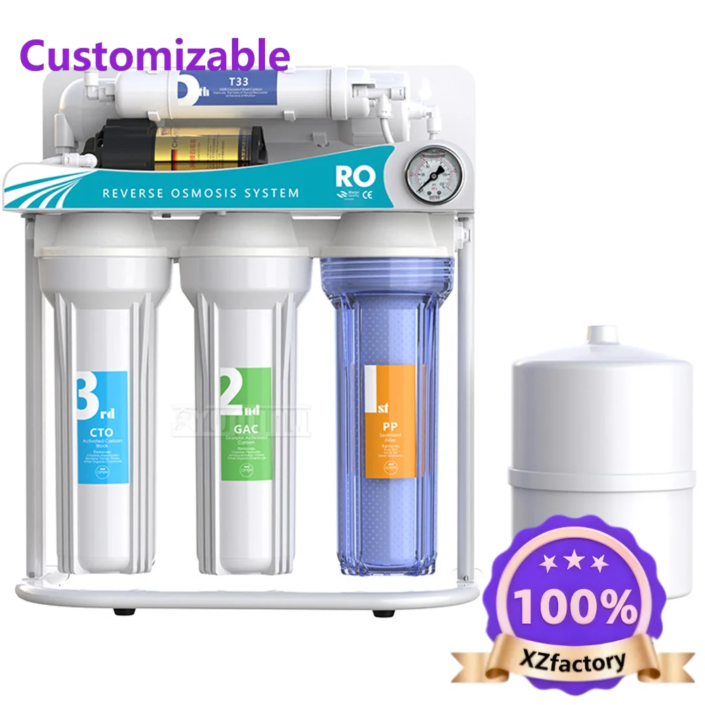 

Factory Direct 2026 Top 5-Stage Single Outlet RO Reverse Osmosis Water Purifier 100G Kitchen Direct Drinking Pure Water Machine