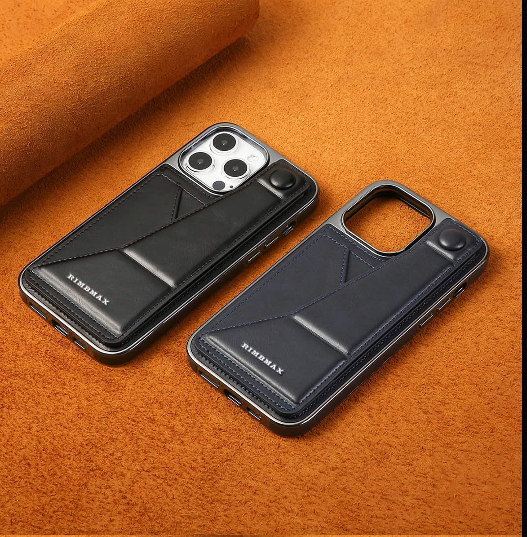 Luxury Folding Kickstand Cards Solt Wallet Leather Phone Case For iPhone 15 16 Pro Max 14 Plus 13 12 Bag Plating Cover Bracket