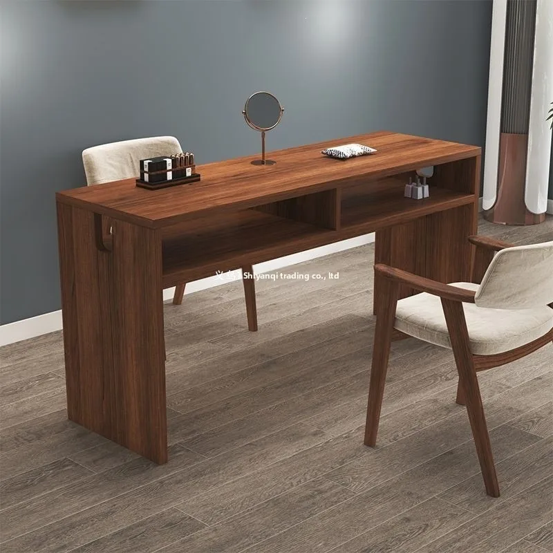 Retro Manicure Table Single Dual Use Desk Makeup Dressing Salon Furniture Table Manucure Table for Nails Salon Mesa