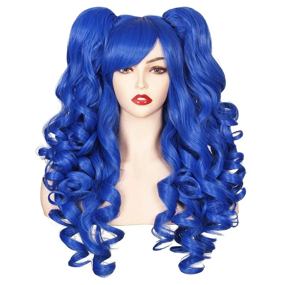 HAIRJOY Synthetic Hair  Long Curly Cosplay Wig with 2 Ponytails Wig Halloween Wig for Party