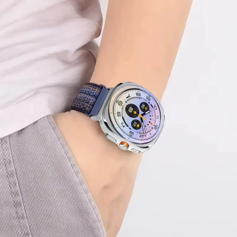 Нейлоновый ремешок с вышивкой для Samsung Galaxy Watch 8 Ultra 47 мм, спортивный дышащий удобный браслет Galaxy Watch 7 Ultra Correa