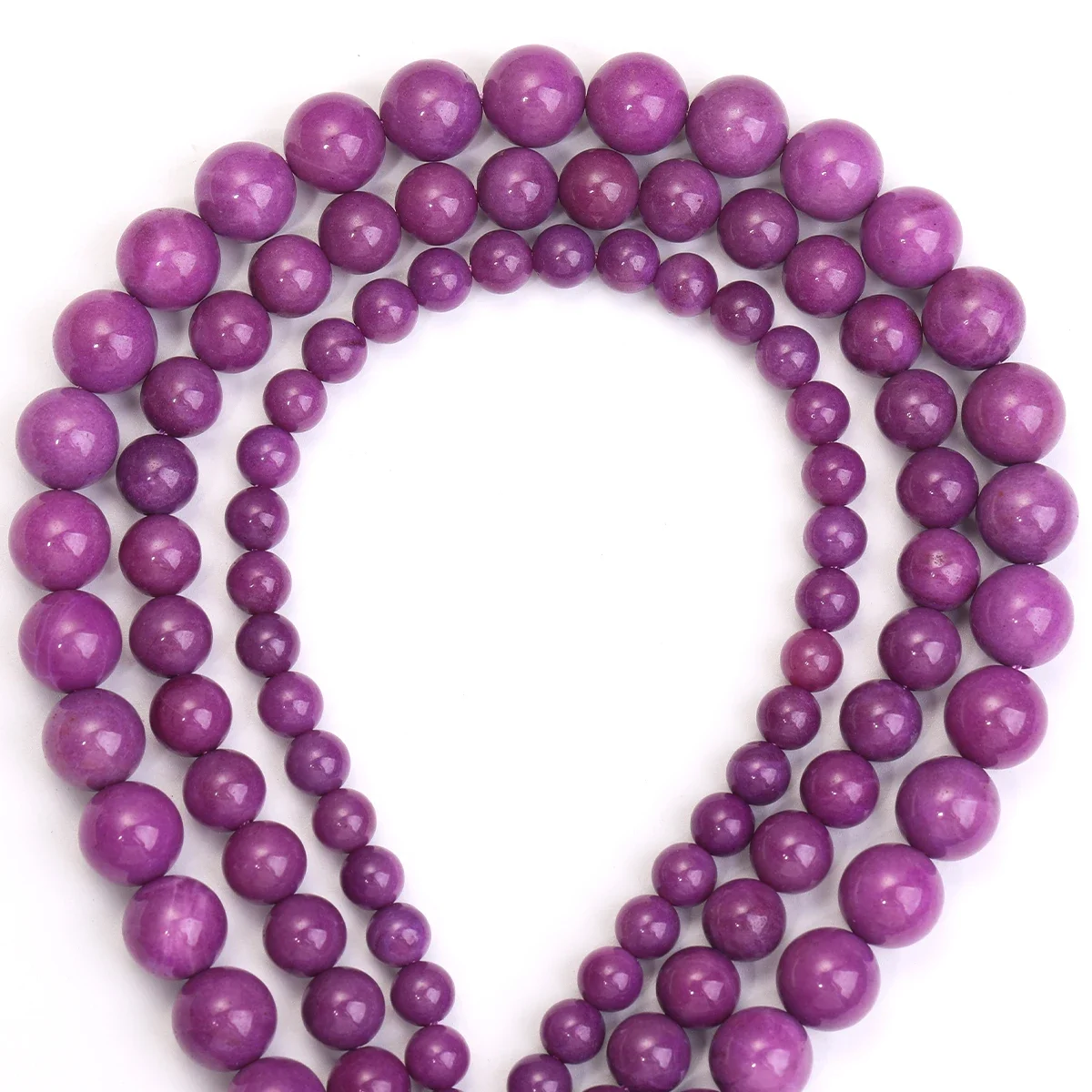 Lose Perlen, tiefe Lepidolit-Schlüsselbeinkette, handgefertigtes Armband, Zubehör, Großhandel, Paarschmuck, personalisierte Perlen, 1-Streifen