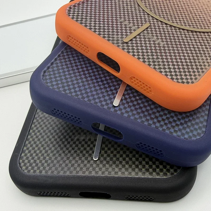 Etui z TPU o fakturze kevlaru dla iPhone XR, zmodyfikowane na 17 Pro, wygląd jak 17 Pro, odporna na wstrząsy osłona ochronna kompatybilna z MagSafe. — zdjęcie produktu 4