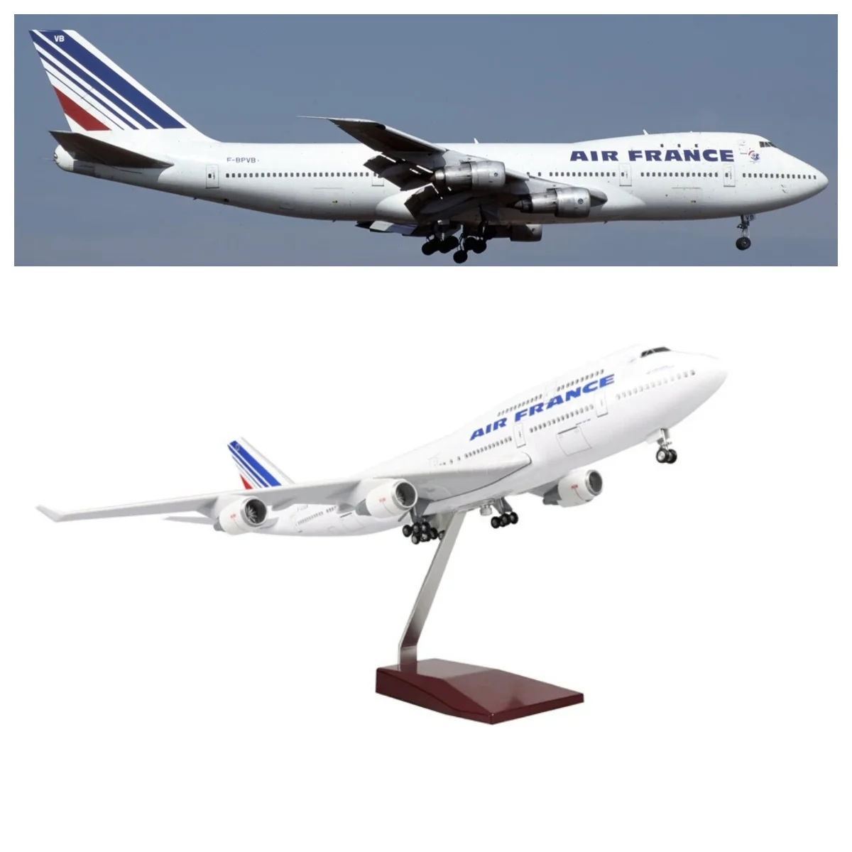 

AIR France Airlines B747 Model Plane 47CM With Landing Gear Wheels Resin miniature airplane Souvenir Plane Toy Gifts