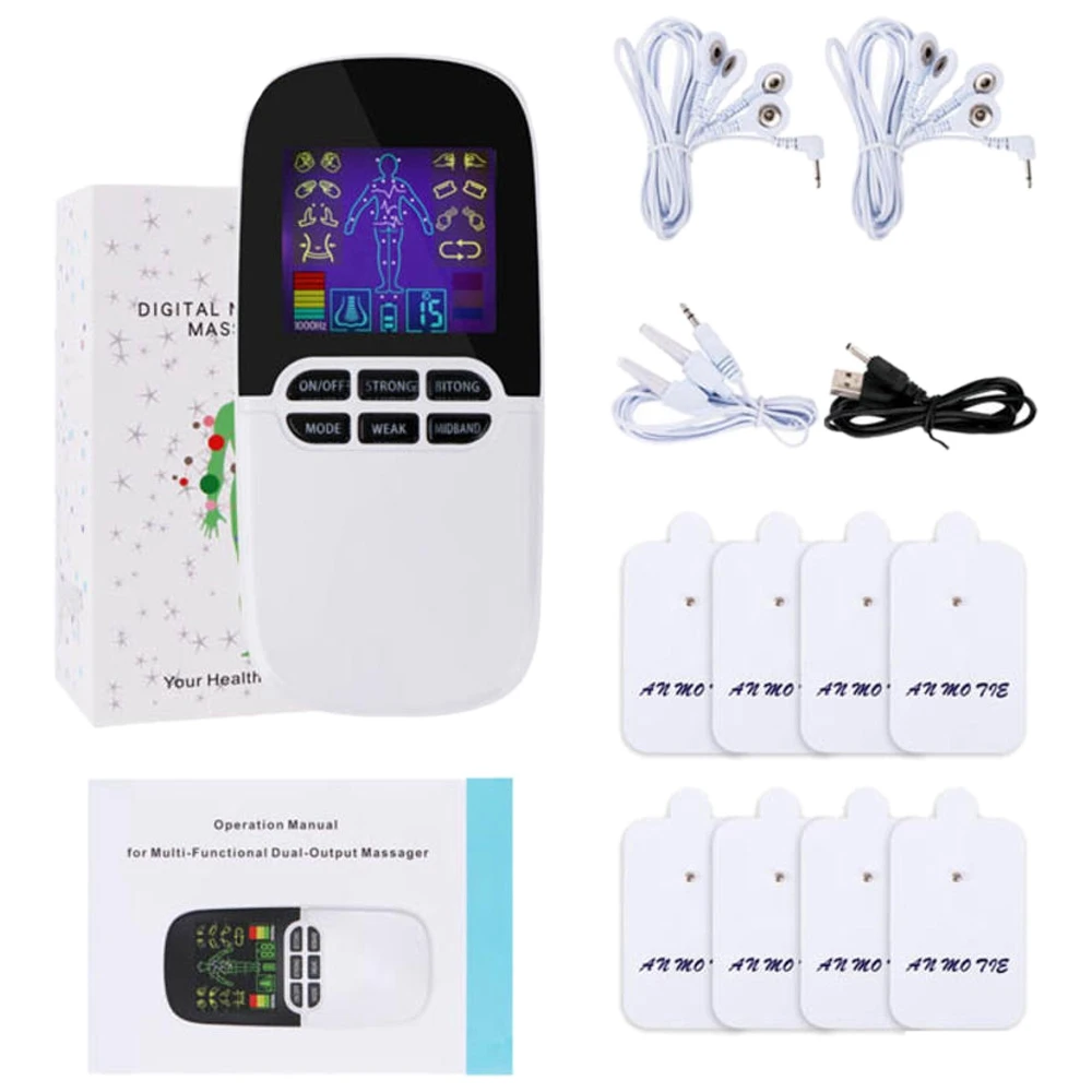 Rechargeable TENS Unit Health Herald Digital Therapy Machine EMS TENS Machine Physiotherapy Body Neck Massage